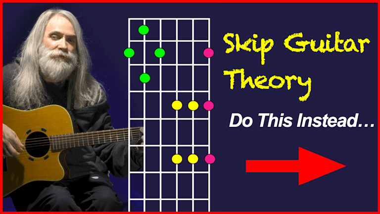 Guitar fretboard showing octave patterns