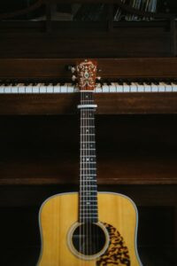 A diverse group of musicians jamming together, highlighting the social aspect of playing music