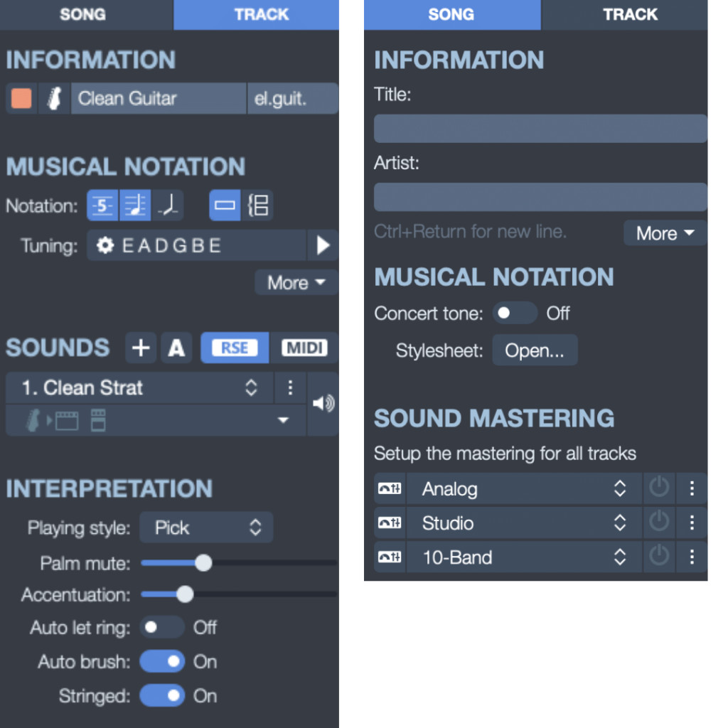 Inspector in Guitar Pro