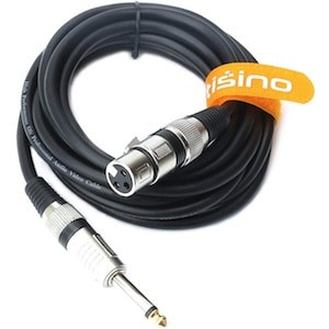 Tisino XLRF to 1/4&quot; TS Adapter 25' Cable