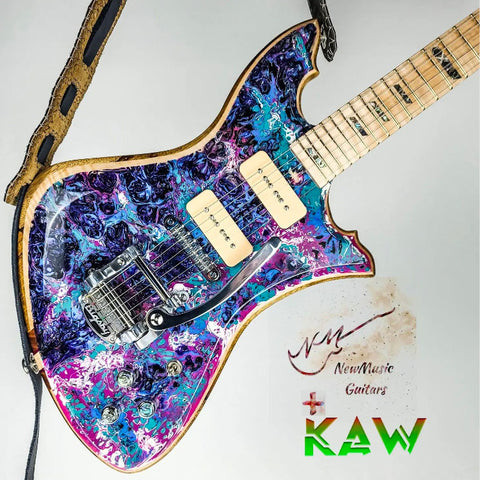 electric guitar, other materials, guitar pick, a few picks, clear resin, acoustic guitar