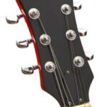 guitar head stock with 3 tuning pegs on each side